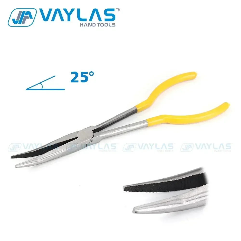 11 Inch Needle Nose Plier Straight Tip 25 45 90 Degree Bent O Shape Multi-functional Mechanics Hand Tools