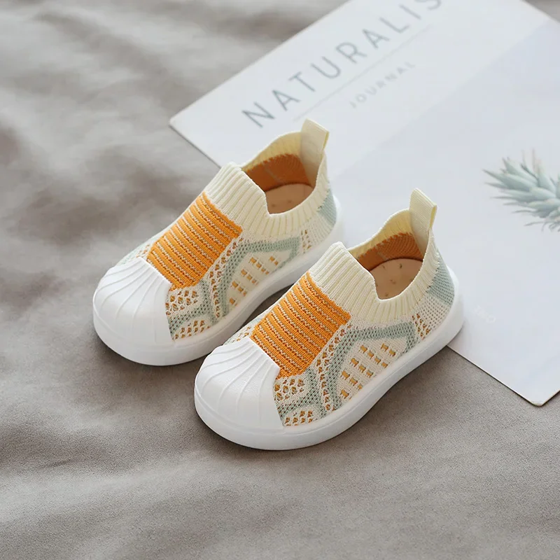 Infant Toddler Shoes Spring Girls Boys Casual Shoes Comfortable Baby Kids Non-slip Soft Bottom Stitching Color Sneakers