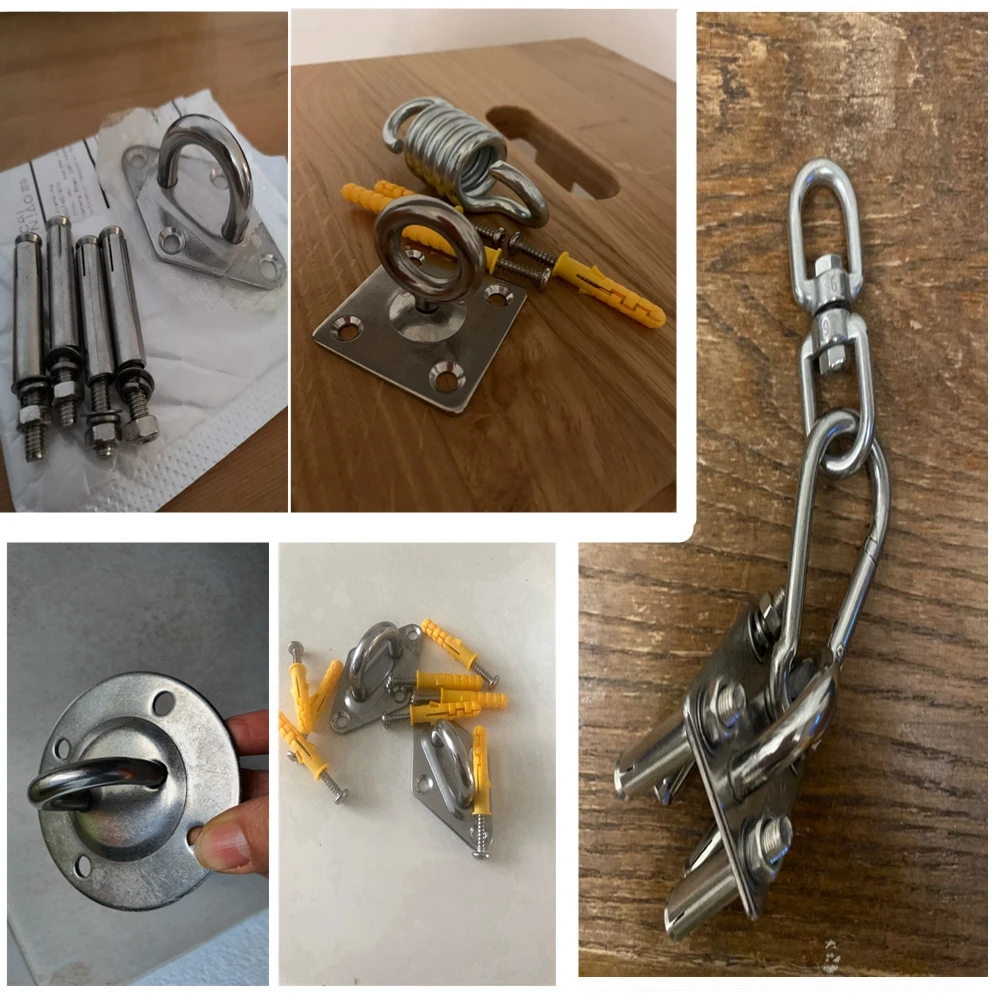 Hammock Bracket Suspension Hook Sex Swing Hanger Buckle Ceiling Mount Kit Accessories For Hanging Chair Gym Fitness Aerial Yoga