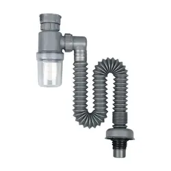 Flexible Kitchen Sink Deodorant and Strainer System (Grey)