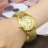 Man Women Couple Wrist Watches Stainless Steel Band Alloy Lovers Business Quartz Movement Wristwatch Elastic Strap Band Watch 5
