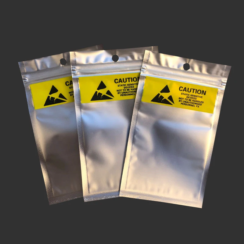

1000Pcs Various Size Self Sealing Anti-Static Shielding Plastic Packaging Bag ESD Zipper Lock Battery Anti Static Bag