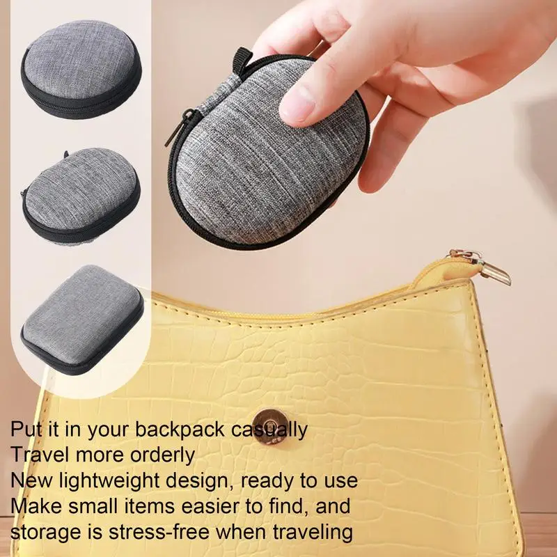 Mini EVA Storage Bag Pouch Small Electronic Organizer Zipper Carrying Bag Earphone Case For Earphone/Charging Cable Accessories
