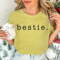 Retro Besties Best Friends T-Shirt,Besties Matching Shirt, BFF Matching T-Shirts,short Sleeve Women T-Shirts,summer Fashion Tops - Image 3