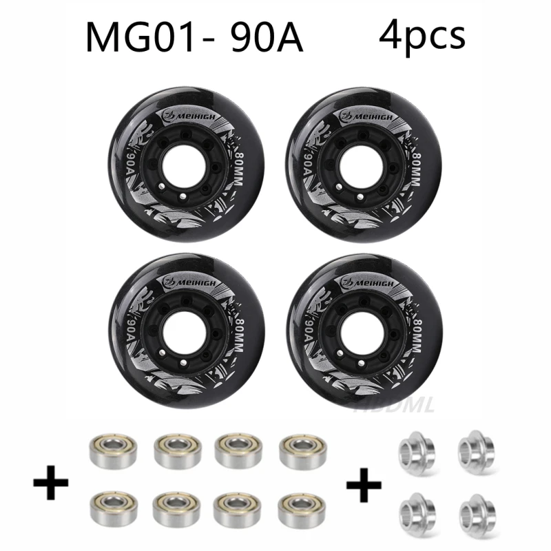 JCXYL EV フラッシュ インラインスケート 交換用ホイール 64mm 68mm
