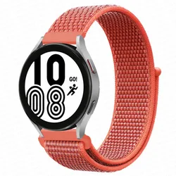 Nylon Loop Smartwatch Wristband - Adjustable Bracelet Strap for 20mm (Nectarine 22)