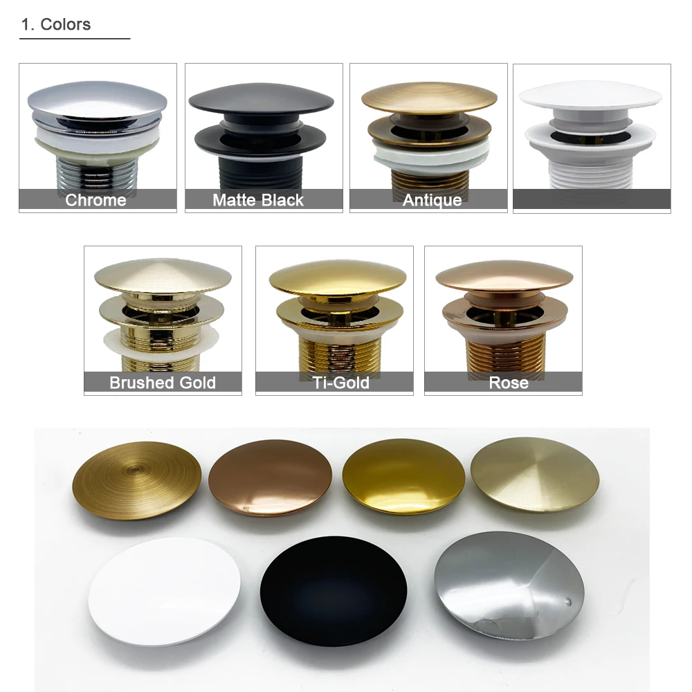 Full Copper Pop Up Drain Cover Bathroom Basin Filter Top Renovation Washbasin Lid Accessory drain filter drain strainer shower drain cover bathroom sink overflow cover basin sink drain washbasin drain plug