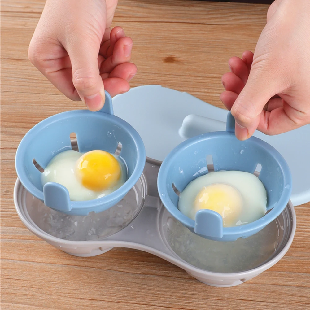 Freidora de huevos para microondas | Olla de huevos para microondas y  escalfadora para sándwiches de desayuno | Máquina para microondas para 2  huevos