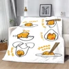 Cute Funny Cartoon Gudetama Printed Blanket Picnic Blankets Warm Blanket Soft and Comfortable Blanket Home Travel Birthday Gift 2