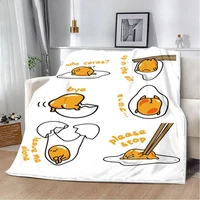 Cute Funny Cartoon Gudetama Printed Blanket Picnic Blankets Warm Blanket Soft and Comfortable Blanket Home Travel Birthday Gift 2