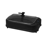 Smokeless Grill, Electric Griddle with Tempered Glass Lid, Portable BBQ Grill with Digital Temperature Control LED Display 1