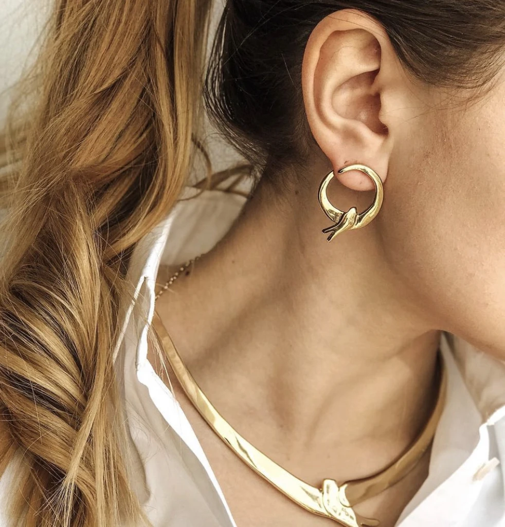 Yisheng alloy bead earrings, Silver clasp, fashion, with logo, wholesale, new 2021, European fashion gift