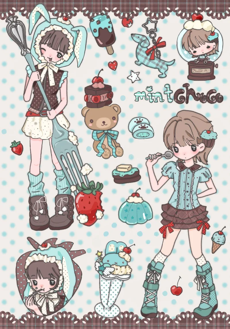 Cartoon Character Creative DIY Sticker Set