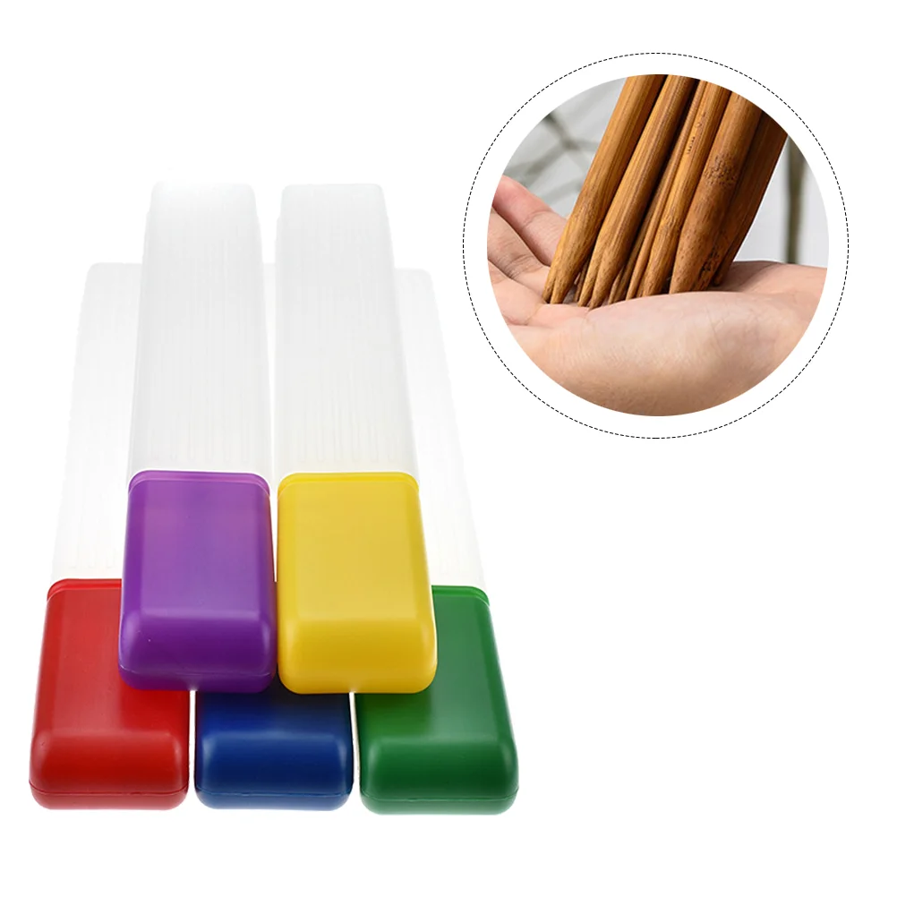 

5 Pcs Sewing Needles Storage Box Embroidery Tool Tube Case Pin Organizer Knitting Container
