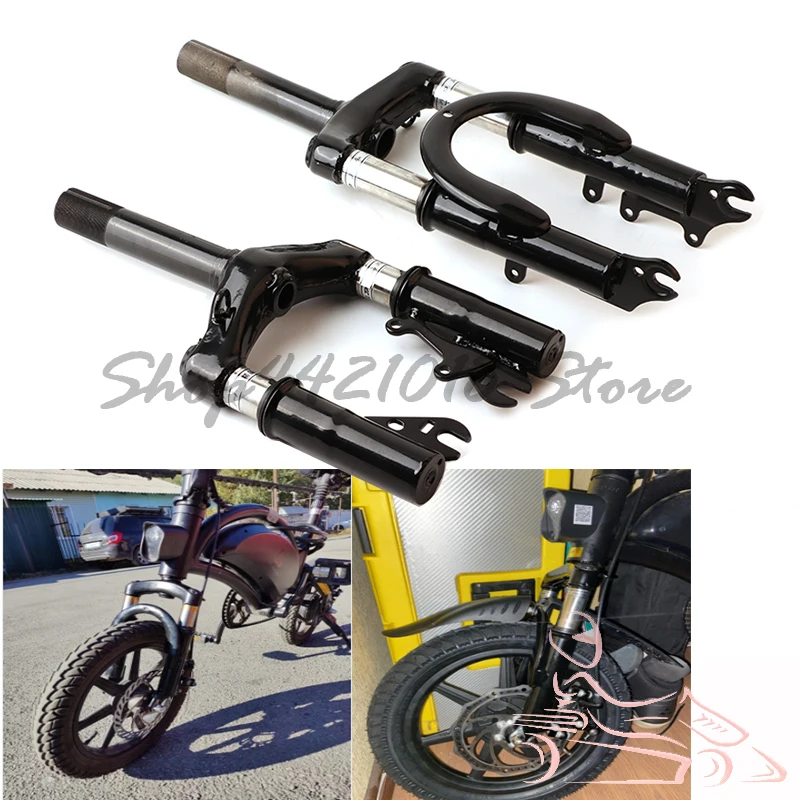 

Front Suspension Fork For Brake Disc Alloy Steel Holder motorcycle MTB Bicycle Electric Scooter Tube Shock