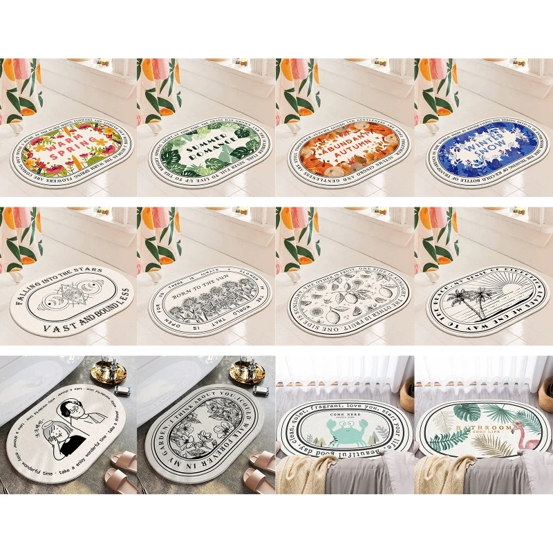 

Non-Slip Bath Mat INS Doormat Absorbent Carpets Entrance Mats Balcony Porch Area Rugs Living Room Bathroom Kitchen 203C