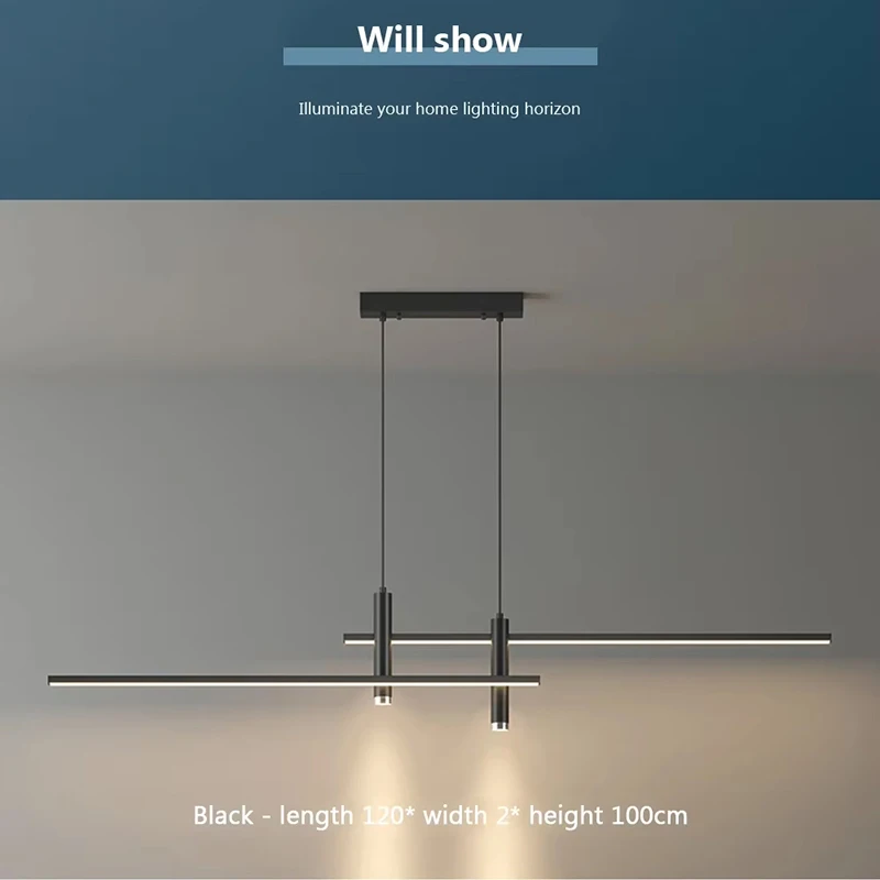 LED Pendant Light Smart Remote Control Adjustable Color Temperature Brightness Living Room Restaurant Hanging Lamp Home Light 6