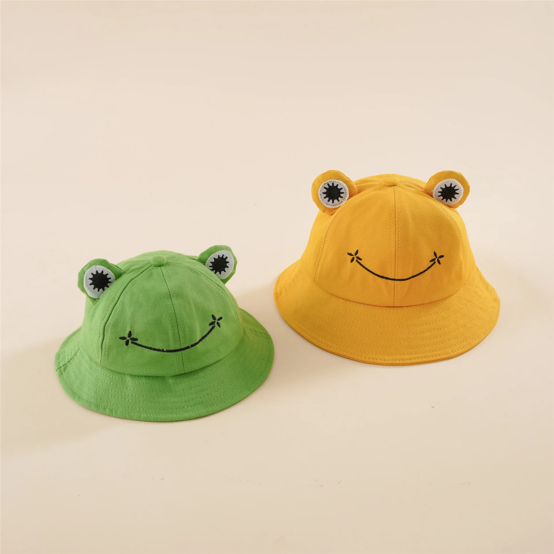 Parent-Kid Cartoon Frog Bucket Hat Panama Fishing Cap Cute Froggy Hat Femme Bob Chapeau Outdoor Sunscreen Fisherman Gorros