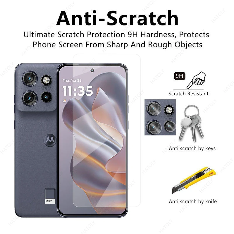 Premium HD Clear Tempered Glass Screen and Camera Lens Protector