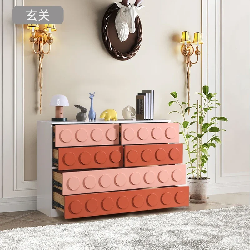 

XK Bedroom Chest of Drawers Children's Storage Cabinet Living Room Background Cabinet Entrance Cabinet Creative Chest of Drawers