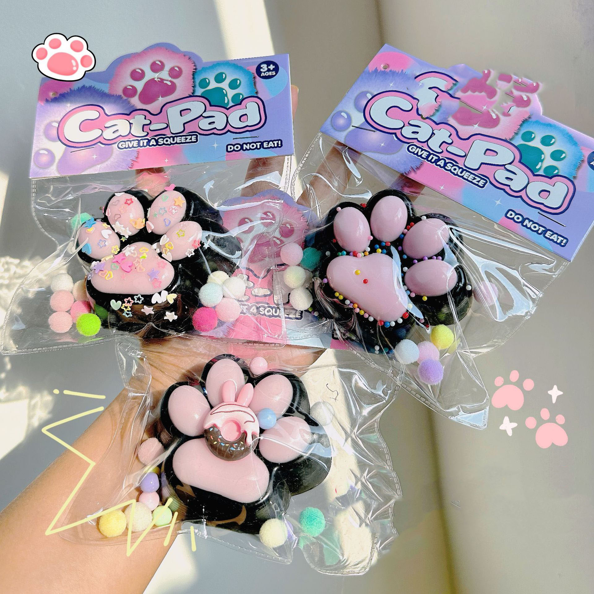 Cute Dark Girl Soft Squish Antistress Foot Cat Paws Fidget Toys Squishy Tapa Foot Antistress Kids Toys For Adults Girls Gifts