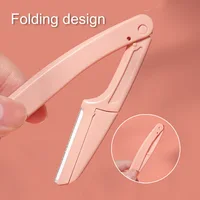 GECOMO 3 PCS Mixed Color Set of Foldable Eyebrow Trimmers Safe And Scratch-proof Eyebrow Razor For Novices 2