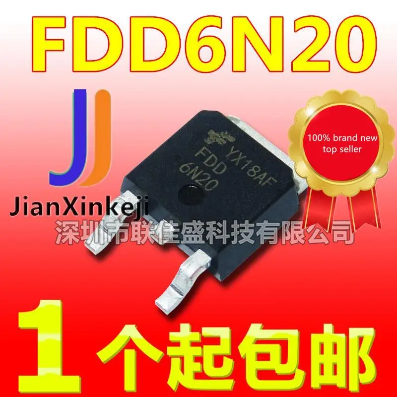 

20 шт., 100% оригинальная новая фотосессия, FDD6N40C, 6N40C, 400 a, 252 В, N-канал, фотосессия-