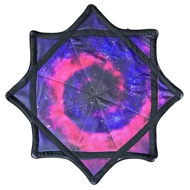 Two-sided Spinning Dance Handkerchief Swirled Lycra Octagonal Scarf Flying Handkerchief Rotating Ribbed Flyers Silk Scarf Silk Ribbon Scarf