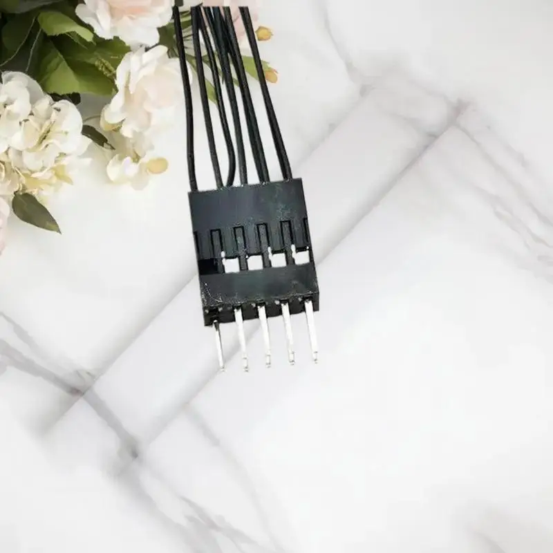 1Pcs 데스크탑 전원 켜기/끄기 재설정 듀얼 제어 케이블 PC 마더보드 스위치 점퍼 9핀 1-2 라인 분배기 스위치