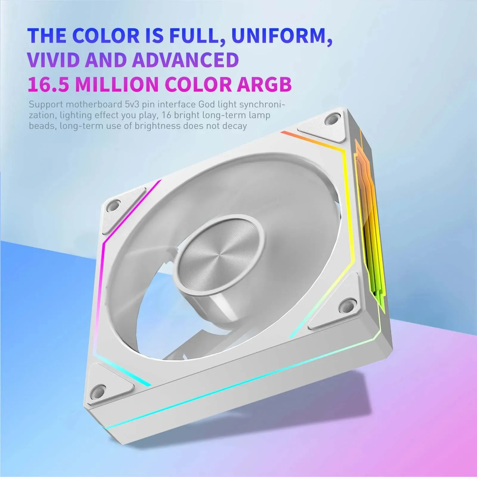 Prism 5 pro 120mm RGB Fan ARGB PC Case 4PIN PWM 5V-3PIN CPU Water Cooler Gaming PC Cooling Kit RGB Fans - Image 2