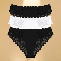Elegant Lace Hollow Out Women's Underwear - 3 - Piece Set of Sexy Low - Waist Floral Briefs, Invisible Breathable Lingerie, Soft and Intimate Wear - S (Style 10)
