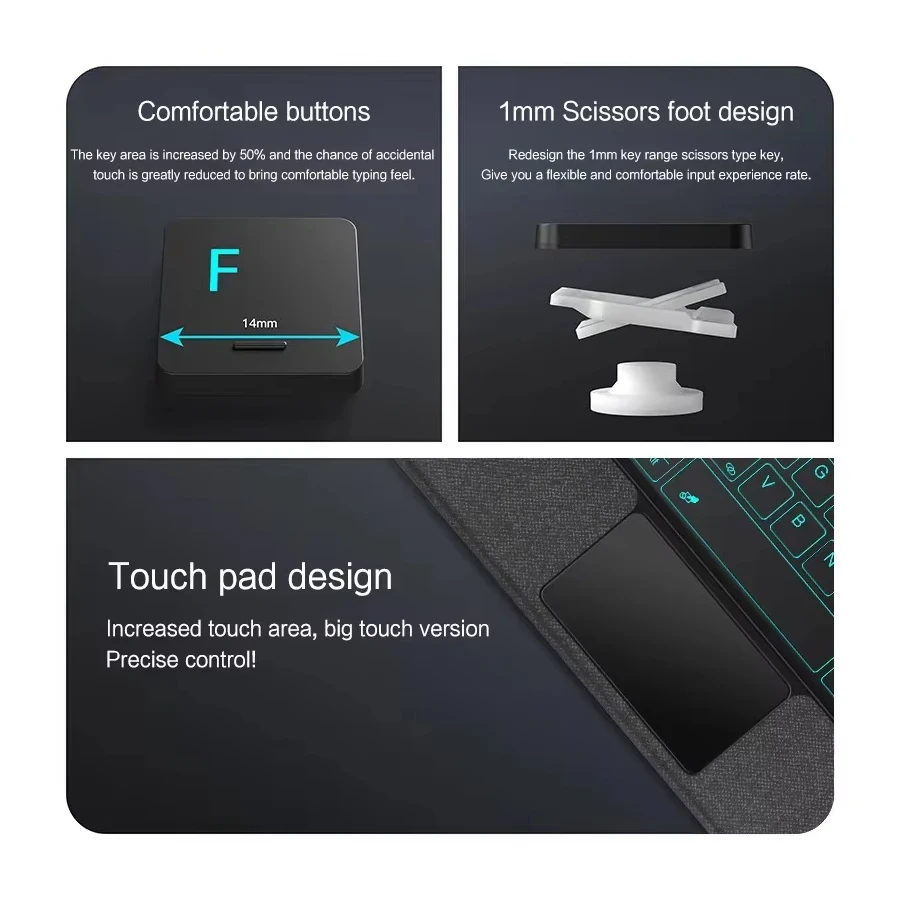 Premium Detachable Backlit Keyboard Case