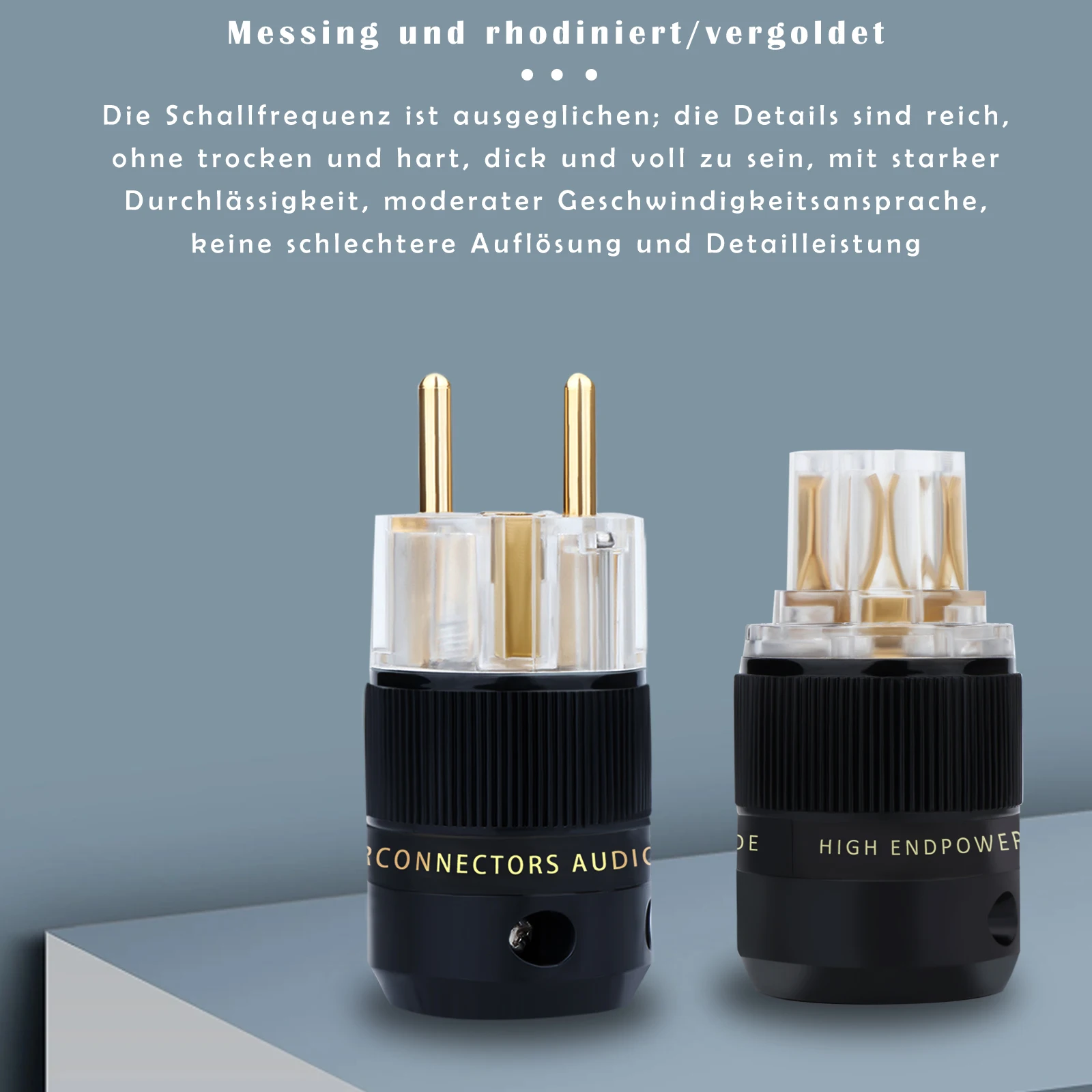 Schuko Plug eu Masculino e Feminino Plug Power Banhado a Ouro 24k Prata Ródio Faça Você Mesmo Hifi Europeu Alta Qualidade P077ebr