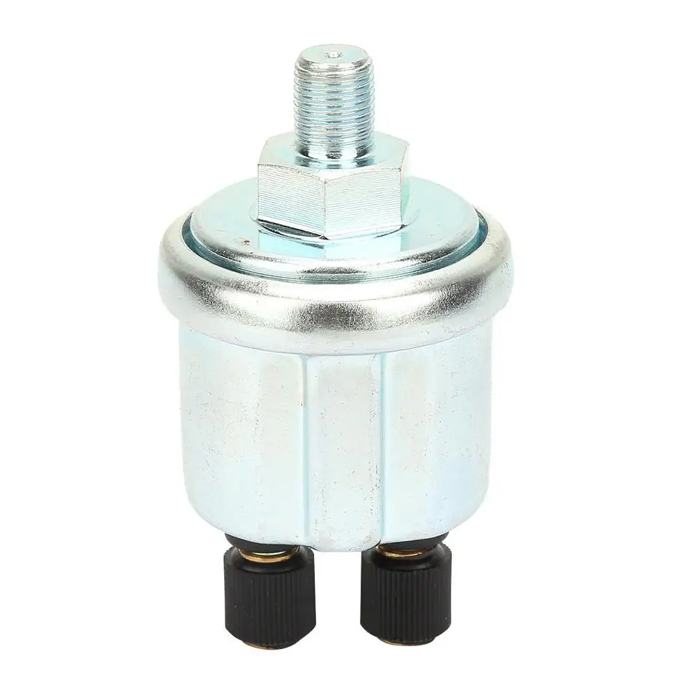 Universal 1/8 NPTF Dual Head Oil Pressure Sensor for vdo 0-10bar-Car Engine Gauge Replacement