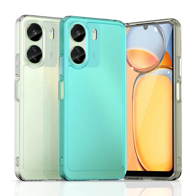 Clear Case For Poco C65 Cover Poco C65 Fundas Coque Candy Color Soft  Flexible TPU Phone Bumper For Poco C65 - AliExpress