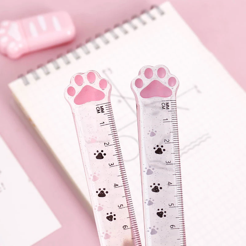 Cute Cat Paw Plastic Straight Rulers Kawaii School Office Supplies Planner  Accessories Student Ruler - Buy Cute Cat Paw Plastic Straight Rulers Kawaii  School Office Supplies Planner Accessories Student Ruler Product on