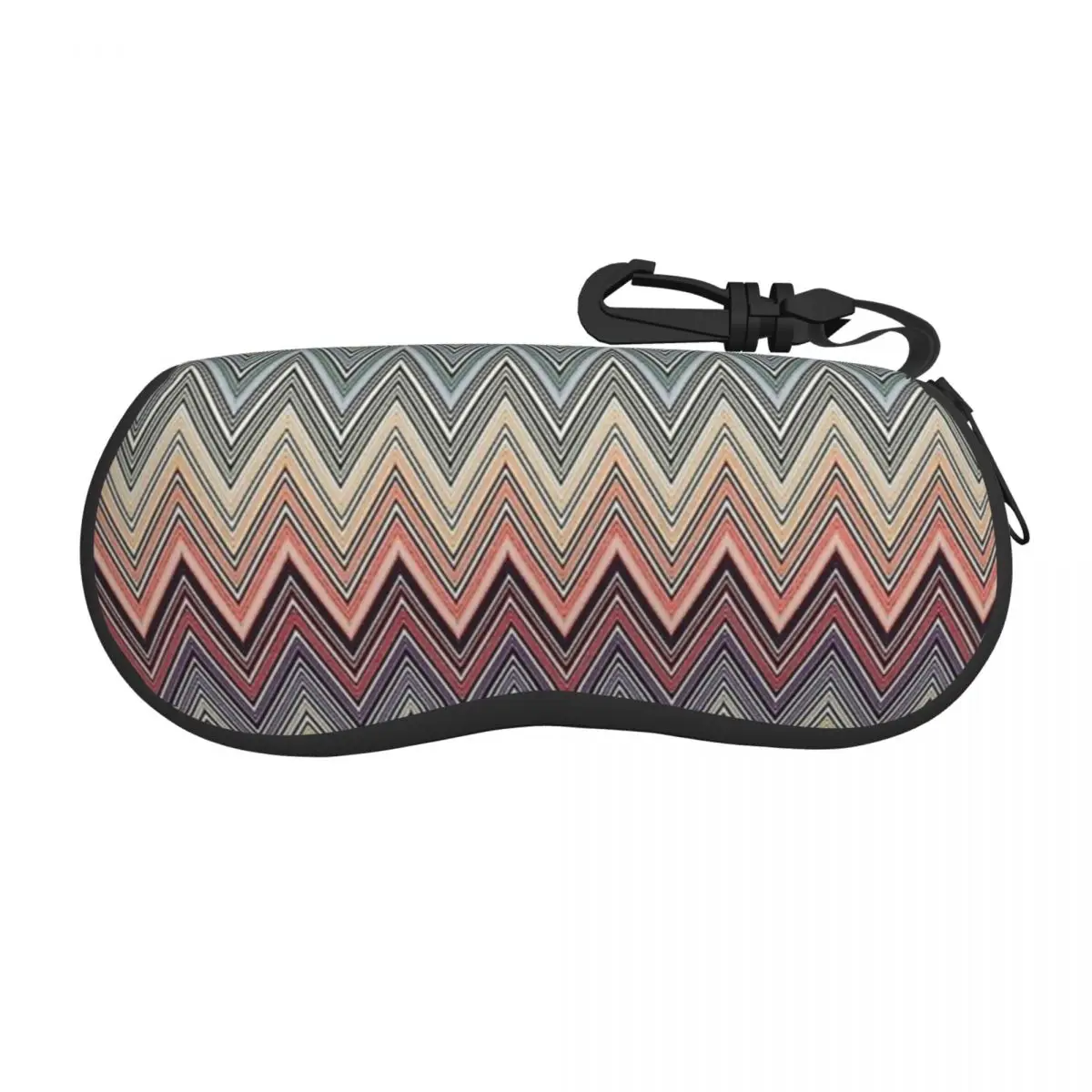 

Pastel Home Zig Zag Eyeglass Glasses Case Women Men Soft Camouflage Bohemian Sunglasses Protective Box