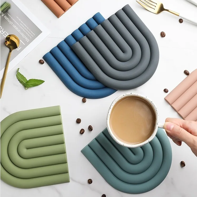 

Silicone insulation placemat high temperature resistant coaster coasters plate mat potholder coffee cup mat kitchen accessories