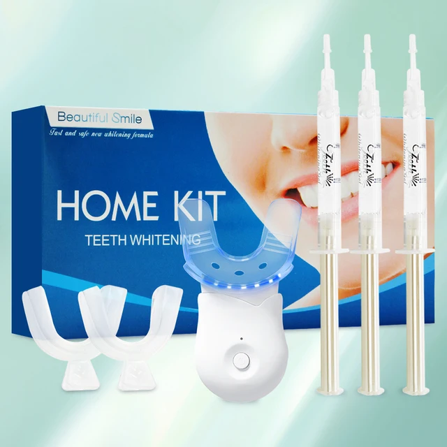 Teeth Whitening Kit with LED Light Mouth Tray Tooth Bleaching gel Oral Hygiene Oral Care Blanqueador Cleanser For Home Use
