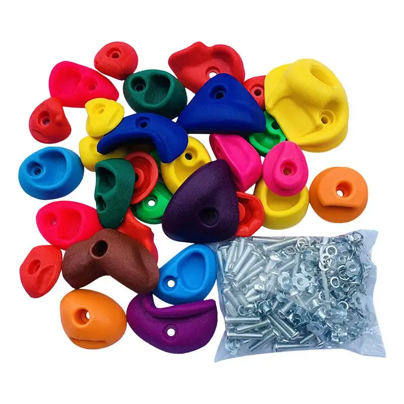 

Climbing Holds 32PCS Multi Size Colorful Climbing Holds For Kids Indoor Climbing Gym Outdoor Playset Equipment For Kids Climbing