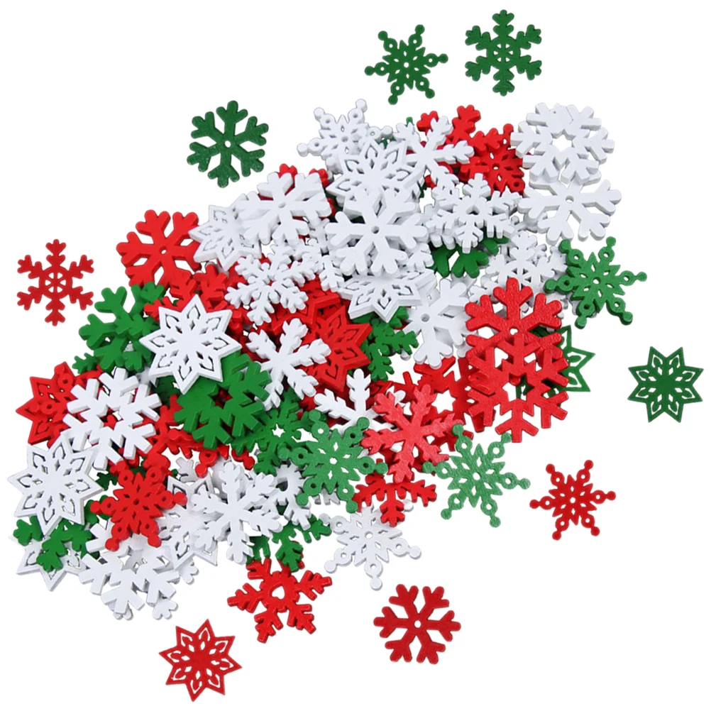 

50 Pcs Wood Slices Wooden Decor Snowflakes Mini Planks Craft Supplies and Materials Signs for Crafts Winter