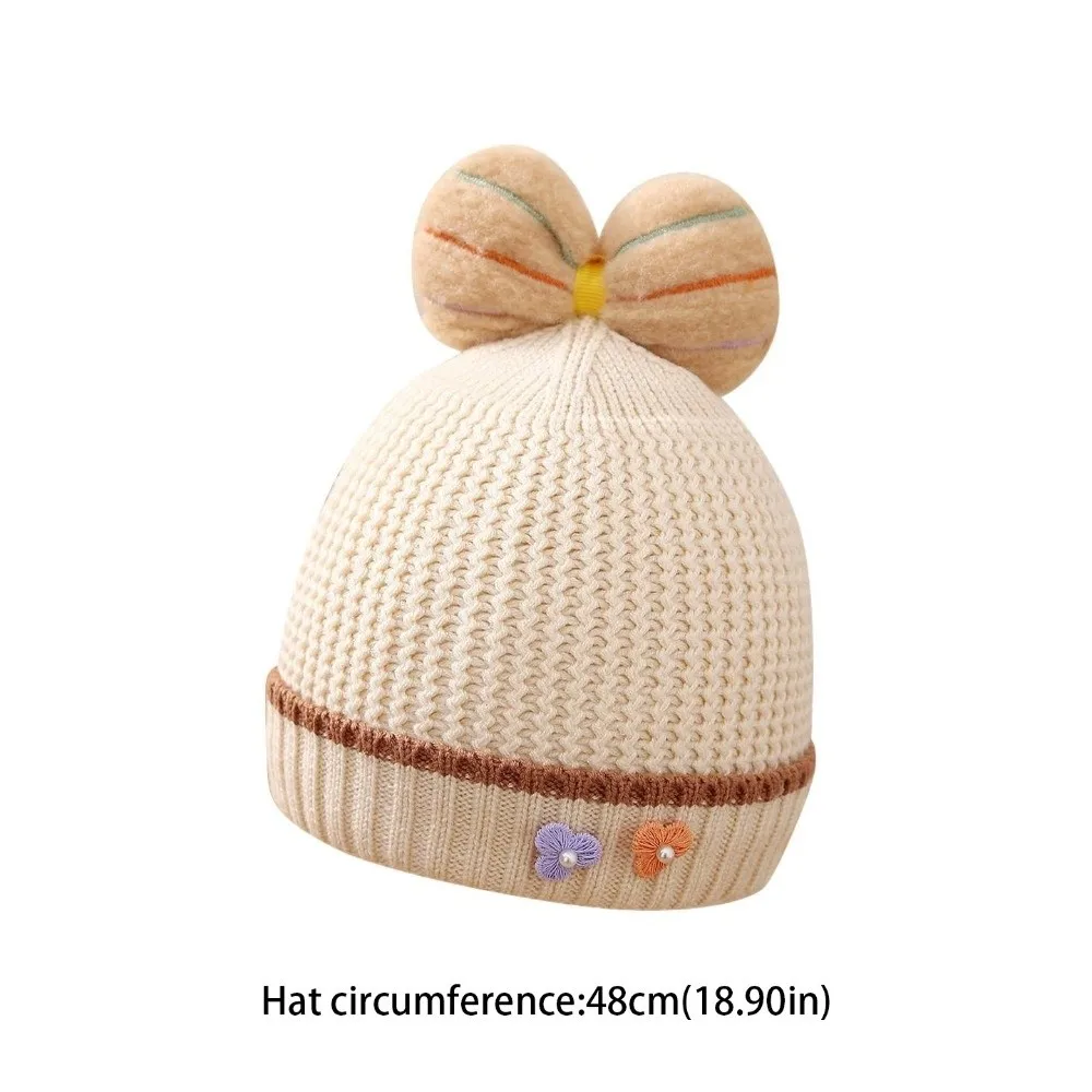 Polyester Fiber Baby Hat Warm Knitted Beanie for Winter