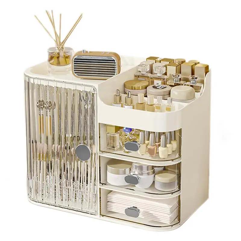

Органайзер для косметики, прозрачный Настольный органайзер для косметики с ящиками и несколькими отделениями, женский косметический контейнер для