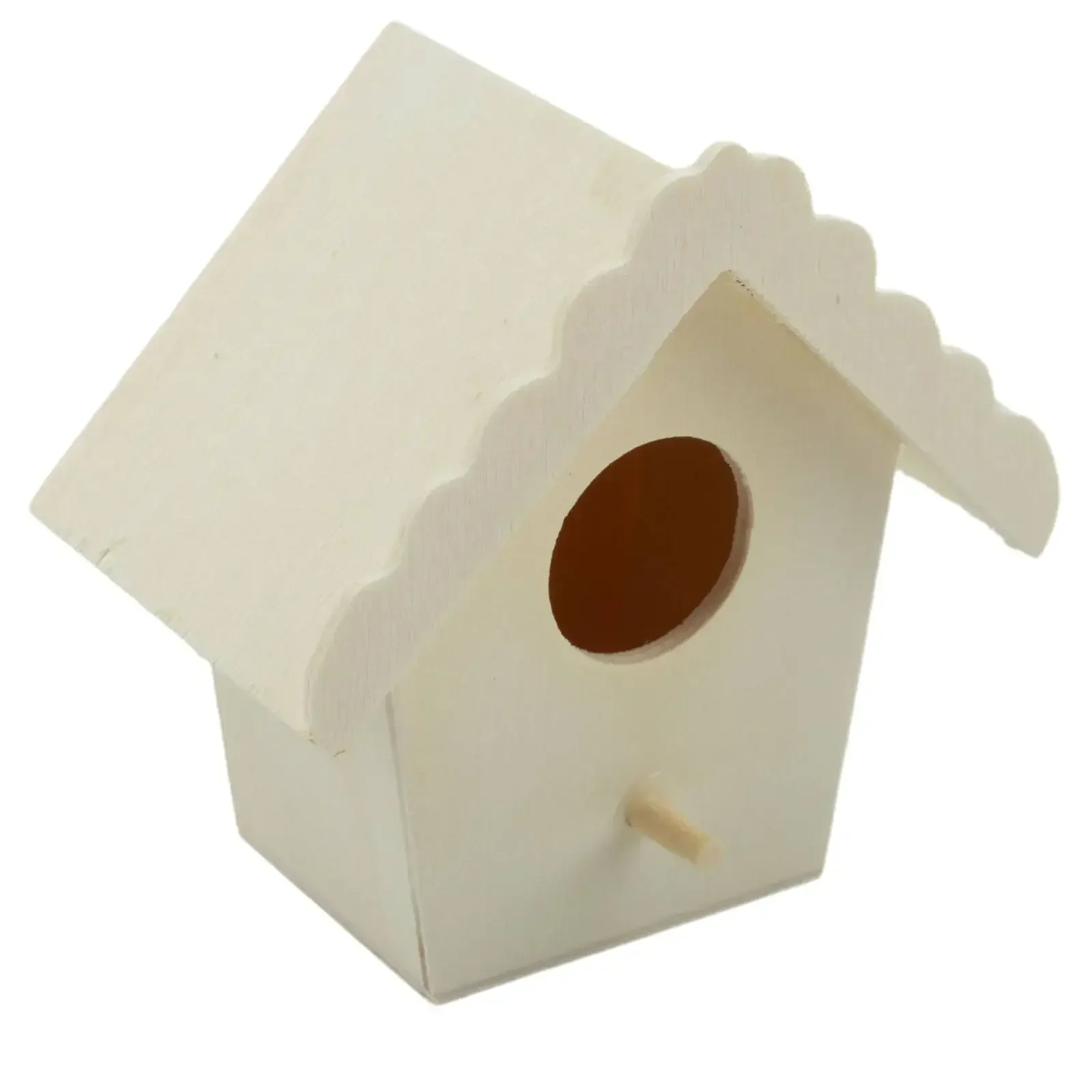Wooden Bird House Nest Dox Nest House Bird Craft Box Wooden Birdhouse Decoration For Home Garden DIY Supplies 1pcs