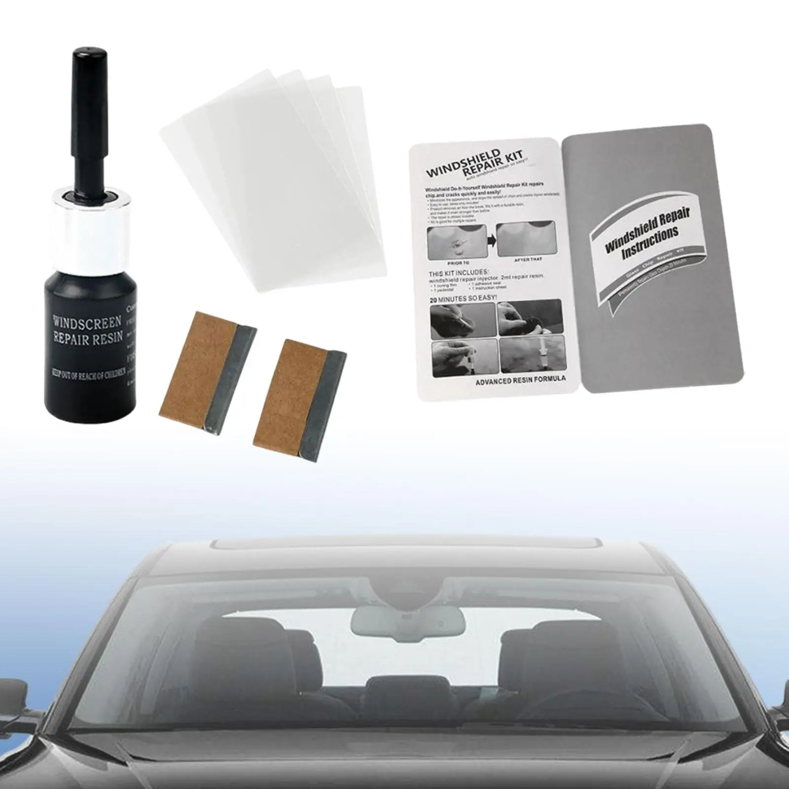 Auto Glass Nano Repair Fluid Car Windshield Resin Crack Tool Kit Crack US