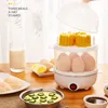 2025 Mini multi-functional double-layer steamed corn and egg steamer for lazy people at home, breakfast artifact egg cooker 1