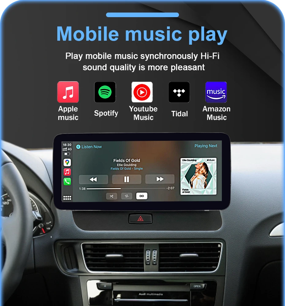 1920*720P Auto Linux Bildschirm Android Auto Carplay Auto Radio Stereo Für Audi Q5 2009-2016 autolink airplay Bluetooth video player – Detail 16