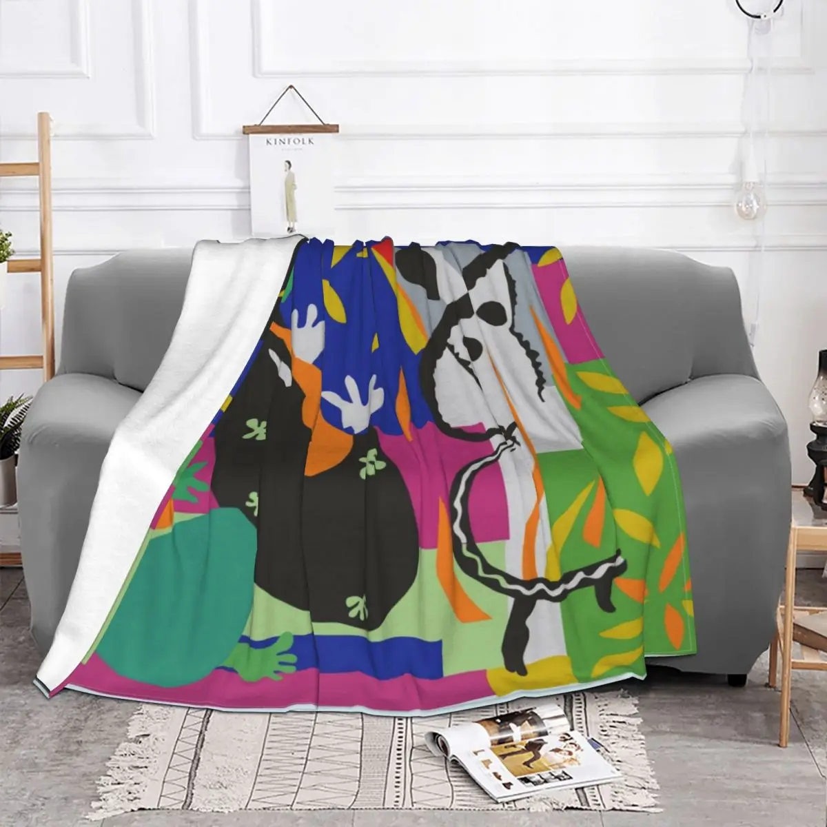 

Matisse Blanket Flannel Printed Classic Drawing Fauvism Breathable Soft Throw Blanket for Bedding Bedroom Bedding Throws