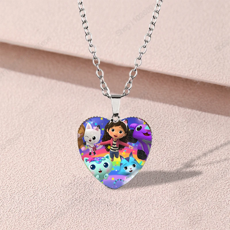 Gabby Dollhouses Girls Cartoon Cute Collana Kids Anime Fashion Jewelry Ciondolo Con Ciondoli Per Bambini Catene Kawaii Accessori Regali