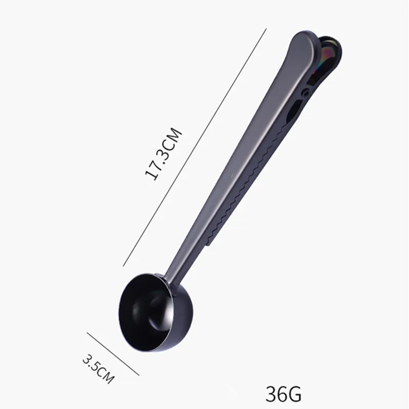 Stainless Steel Nordic Style Coffee Cereal Coffee Bean Spoons Multi-function Sealing Fresh Keeping Clip Kitchen Accessories Tool